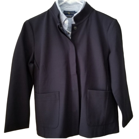 Brooks Brothers Navy Snap Stretch Jacket. - Picture 1 of 4
